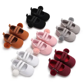 2019 naujas stilius mielas kamuolys medvilnės audinio baby girl batus neslidžiais minkštas soled avalynė naujai lovelę batai bamblys merginos batai