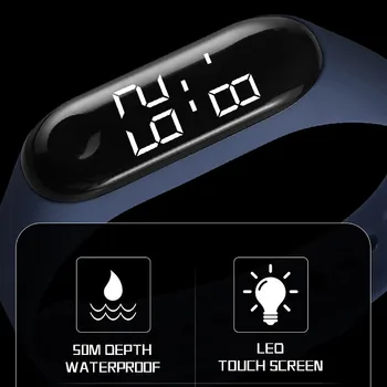 LED Elektroninio Sporto Šviesos Jutiklis Laikrodžių Mados Vyrų ir Moterų Laikrodžiai, Apyrankės Touch 