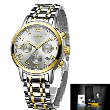 Prabangos Prekės LIGE Rose Gold Laikrodžiai Moterims Kvarco Riešo laikrodžių Mados Ponios Apyrankė atsparus Vandeniui Žiūrėti Laikrodis Relogio Feminino