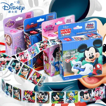 200Pcs Disney Animacinių filmų Lipdukai Užšaldyti Princesė Mickey Sofija nešiojamas užrašų knygelė Nuimamas Lipdukas Mergina Vaikų Mokytojų Atlygį Žaislą Dovanų