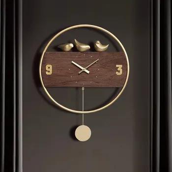 Prabangus Sieninis Laikrodis Modernus Dizainas Kambarį Švytuoklinis Laikrodis Retro Medienos Derliaus Kūrybos Stilingas Zegary Scienne Namų Dekoro AA60ZB