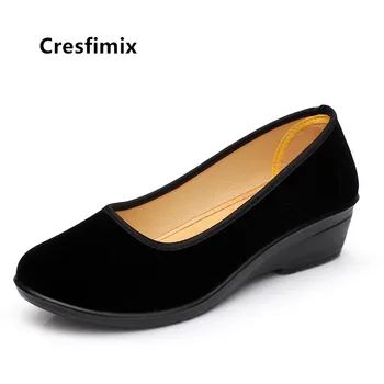 Cresfimix Chaussures Plokštės Femmes Moterų Mados Aukštos Kokybės lengvas Šokių Bateliai Moteriška Atsitiktinis užsivilkti Šviesą Batai C5054
