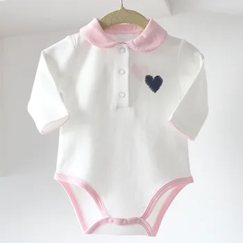 Kūdikių drabužiai kūdikiams jumpsuit bodysuit pižamos vaikams, kūdikių drabužiai mergaitėms, drabužiai, pižamos ilgomis rankovėmis, vaikai su širdies drabužiai