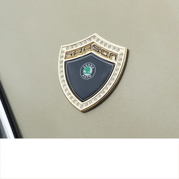Lsrtw2017 Metalo Automobilių Kėbulo Dekoratyvinis Logotipas Ženklas Skoda Kodiaq Karoq Interjero Juostelės Dekoratyviniai Priedai