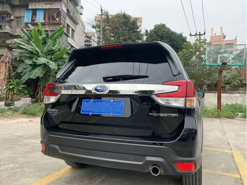 ABS Chromo Galinės durys, bagažinės rėmo Apatinėje kamieno plokštės, apdailos gaubtai, Tinka Subaru Forester 2019 2020 2021