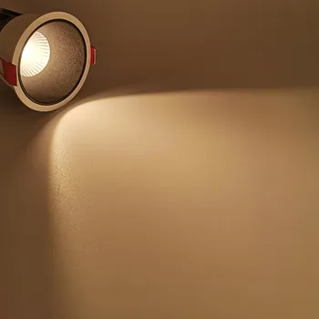 Pritemdomi Įterptųjų Anti-glare LedCOB Lubų Nišoje downlight AC85-265V 7w12w LED siena plauti šviesos Fono Namų apšvietimo Lemputė