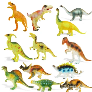 Karšto pardavimo originalaus didelis dinozauras, žaislai, 12pcs nustatyti Modelis gyvūnų 15-18cm Vaikų dovanų PVC medžiagos imitavimo modelį dinozauras