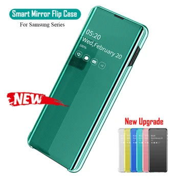 Smart Veidrodis, Flip Case For Samsung Galaxy Note 10 Pro S9 S10 Plius S10E Note9 8 A10 A20e A40 A50 A30 A70 A750 A20S Originalus Viršelis