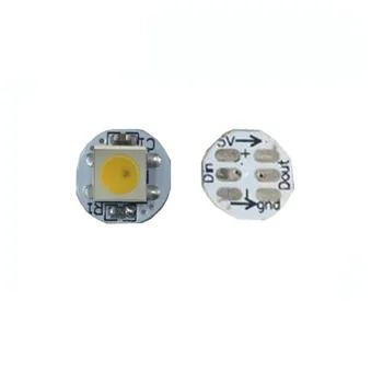 100~1000X Adresuojamo SK6812 5050SMD Šiltai balta/šaltai balta LED lustas, SK6812 IC buit viduje ,su 10mm aliuminio PCB nemokamas pristatymas