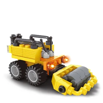 AUSINI Statybos Miesto Kelių Ritinio Sunkvežimių Žaislai Vaikams Inžinerijos Transporto priemonės, Statyba Blokai, Plytos Darbuotojų Skaičiai Berniukų Žaislas