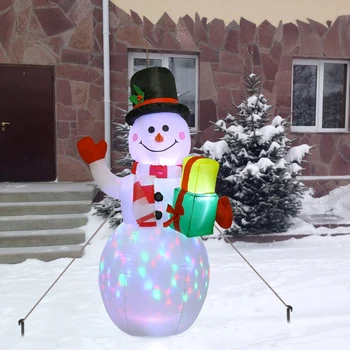 Dideli Pripučiami Santa Claus Sniego Lėlės LED Nakties Šviesos Atostogų Šalis, Lauko Sodo Naujųjų Metų Kalėdų Dekoro Vaikams, Žaislai, Dovanos