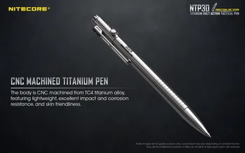 NTP30 Titano Varžtas Veiksmų Taktinis Rašiklis savigynos Taktikos Stiklo dūžio ir Kasdien Rašyti TC4 Titano Gynybos pen