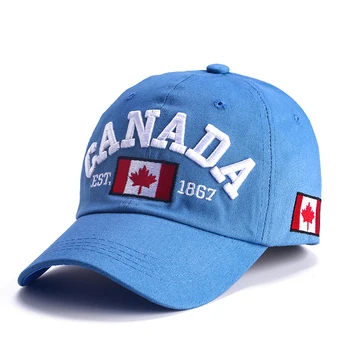 2019 naujausi beisbolo kepuraitę. Kanados dizaino Medvilnės laišką reguliuojama mygtuką bžūp vyrų ir moterų mėlyna žalia Yellowis ruda kepurė