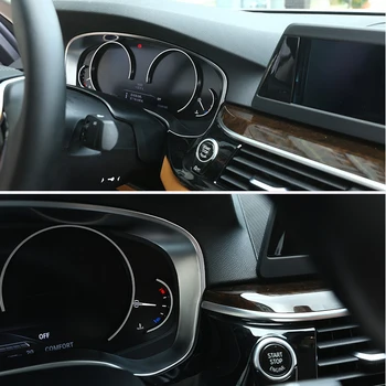 Automobilio Stilius BMW Naujas 5 Serijos G30 2017 2018 ABS Chorme prietaisų Skydelio Apdaila Rėmo Apdaila Auto Priedai ir dalys