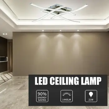 Šiuolaikinių LED Lubų Šviesos 21W 3000K Naktį Šviesos Išsišakojęs Formos Lubų Lempa Kambarį Miegamojo Puošimas Lenktas Dizainas Lempos