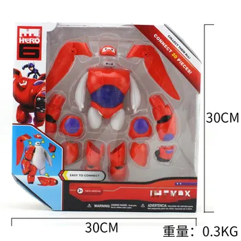Naujas Mados Atostogų Dovanų Vaikams-Žaislų 16cm Didelis Herojus Baymax Robotas 6 Veiksmų Skaičius, Animacinį Filmą Baymax Nuimamas Šarvai Vaikų Žaislas