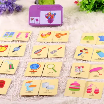Animacinių filmų Gyvūnų Montessori Žaislai Vaikams, Kūdikiams Nušvitimą Pažinimo Ankstyvo Mokymosi Kortelės Sužadinti 0-3Y Dėlionės Kortelės vaikų Žaislų