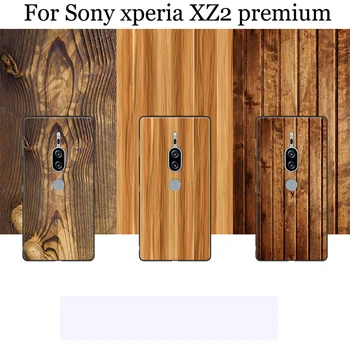 Medienos grūdų Sony xperia XZ2 premium Padengti Minkšta atvejais Sony xperia XZ2premium telefono dėklas H8166 korpuso galinis dangtelis capas