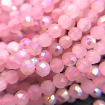 Natūralaus Akmens Rose Quartzs Prarasti Karoliukai 2mm 3mm, 4mm Rožinė Smulkių Kvarco Kristalų Žavesio Karoliukai Papuošalai Priėmimo Apyrankės Karoliai