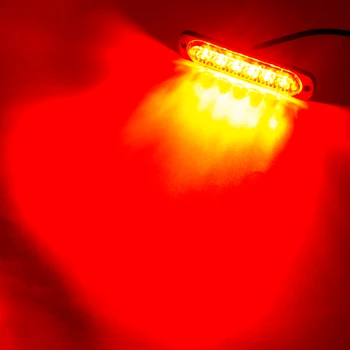 Bogrand Ultra-Slim Policijos Įspėjimo, LED Lempos vienu metu Strobe Mirksi Lempos Gintaro Pagalbos Grotelės Šviesos Greitosios pagalbos Įspėjamoji Lemputė