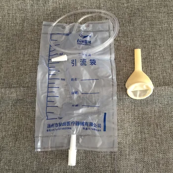 25 gabalus Medicinos latekso mova tipas vienkartiniai šlapimo maišelis Vyrų maišelį 1000ML Šlapimo rinktuvas su šlapimu