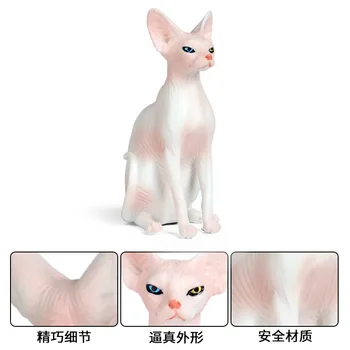Beplaukiai Katė Modelis Veiksmų Skaičius, Augintiniai Gyvūnų figūrėlių Kolekcija PVC Vaikų Pažinimo Žaislai
