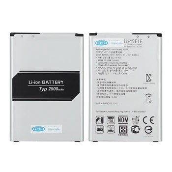 OHD Naujas Originalus BL-45F1F Baterija LG k8 K4 K3 M160 LG Aristo MS210 2410mAh X230K M160 X240K LV3 (2017 versija K8) 2500mAh