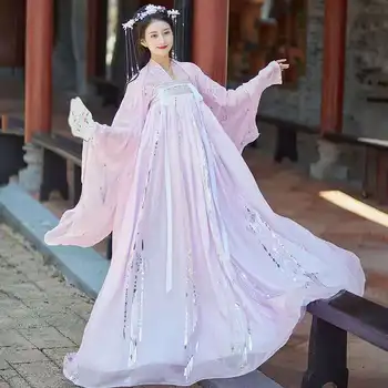 Vasaros Kinijos Hanfu Princesė Dress Moterų Liaudies Pasakų su Kimono Moterų Šokių Rytietiškų Kostiumų Kinijos Drabužių