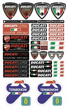 Ralio automobilių lipdukas Šalmas lipdukai Tinka Ducati Corse Termignoni 1098 Motorrad Aufkleber 1199 Panigale 1198