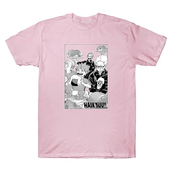 Juokinga Haikyuu T-shirt Vyrai Anime, Manga Marškinėliai Tinklinis Tee Viršūnes Trumpas Rankovėmis Marškinėlius