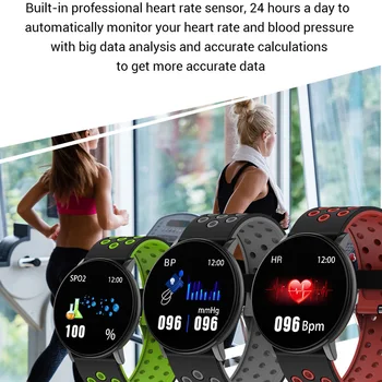 IP67 atsparus Vandeniui 119Plus Smart Apyrankę Žiūrėti Širdies ritmo Išmaniųjų Laikrodžių Apyrankės Sporto Laikrodžiai Juosta Smartwatch 