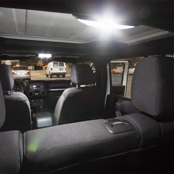 Shinman 5X Klaidų, LED Interjero Šviesos Rinkinio Pakuotės Jeep Wrangler JK 2-Durų 2007-2016 kamieno Dome licencijos led
