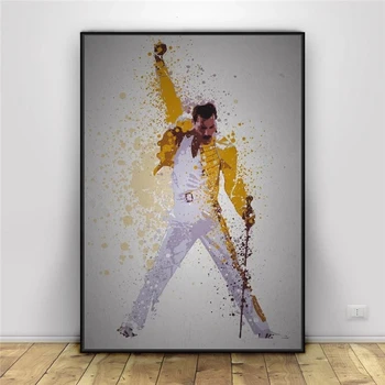 Neįrėminti Freddie Mercury 1986 Karalienė Legendery Dainininkas Star Sienos Nuotraukas Gyvenimo Kambario Sienos Plakatas, tapyba Namų Dekoro Tapyba