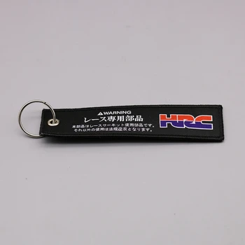 Didmeninė HRC Logotipas Siuvinėjimas paketų prižiūrėtojų raktinę Honda CBR600RR CBR1000RR CB919 CBR900RR VFR750 Motociklas Paspirtukas Rinkimo Klavišą, Grandinės