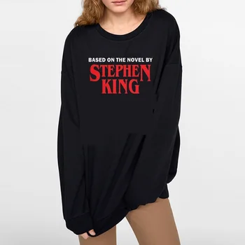 Stephen King Laiškas Spausdinti Hoodies Moterų Siaubo Streetwear Mados Helovinas Hoodie Nevykėlių Klubas Derliaus Gobtuvu