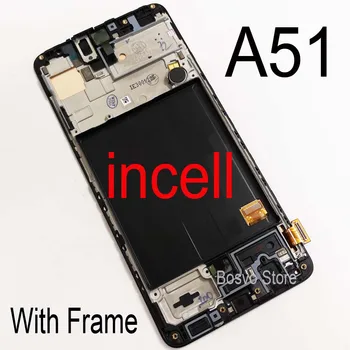 Incell Samsung A51 Lcd ekranas su touch su rėmo surinkimo A515F A515F/DS