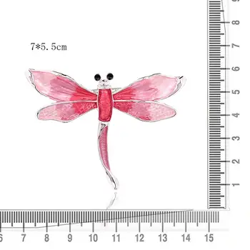 Cring Kokosų Originalaus Dizaino Dragonfly Sagės Smeigtukai Mados Emalio Gyvūnų Sagė Pin Naujas Mados Papuošalai Moterims Naujųjų Metų Dovana