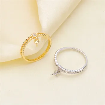 Perlų Žiedas Parametrus, Mados Žiedas Išvadas, Reguliuojamo Dydžio 925 Sidabro Žiedas Papuošalų 