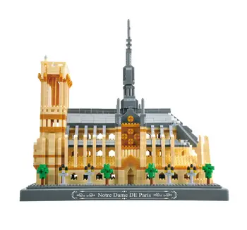 YZ076 Notre-Dame de Paris diamond blokai pasaulyje žinomų architektūros modelio surinkimo žaislai vaikams dovanos
