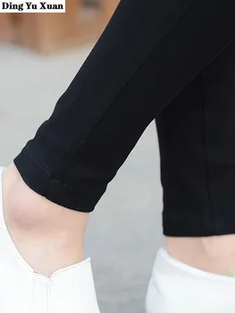 Korėjos Stiliaus Moteriški Laisvalaikio Liesas Ruožas Pieštuku Kelnių Užtrauktuką Poilsiu Juoda Antblauzdžiai su Kišenėje Moterų Aukšto Juosmens Leggins Mujer