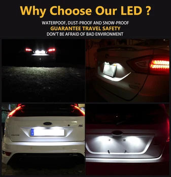 1 pora Klaidų LED licenciją plokštelės šviesos Jaguar XF X250 XJ X351 auto galinio numerio laikiklis lempos automobilių stiliaus pakeitimo