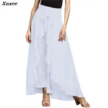 Xnxee 2020 Naujas Peteliškę Pynimas Maxi Kelnės Sijonas Mados Aukštos Juosmens Nesimetriškas Pantskirt Aukštos Kokybės Moterų Sijonai