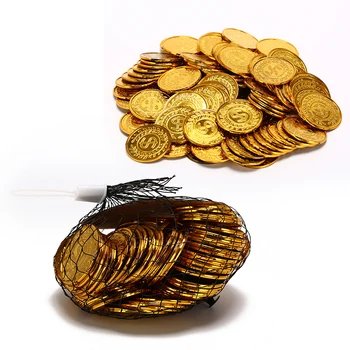 100vnt/pak, Pokerio, Kazino Žetonų Bitcoin Modelis Bitcoin paauksuoti Plastiko, Aukso Monetas, Piratų Lobis Žaidimas Pokerio Žetonų