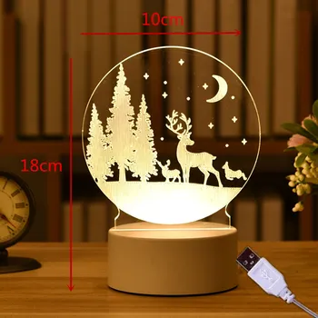 3D Lempos Akrilo LED Nakties Šviesos Valentino Hogar Stalo Lempa Romantiškos Meilės Valentino Dienos Dovanų Dėžutėje Namų Dekoro Kalėdų Žiburiai