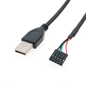 20pcs USB 2.0 Male, kad 5Pin terminalą prijungti Plokštė Host Adapteris Pikis 2.54 mm Antraštė Motininę Plokštę Duomenų ryšio kabelis