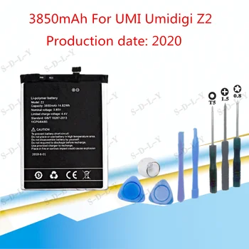 3850mAh Už UMI Umidigi Z2 Ekstremalių Bateriją Už UMI Umidigi Z2 Bateria Batterie Telefono Baterijas su Įrankiais