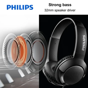 Philips SHL3075 Profesinės Bass Earphopne su Viela Kontrolės Triukšmo Mažinimo Lankelis Stiliaus Galaxy 8 europos sąjungos Oficialusis originalas