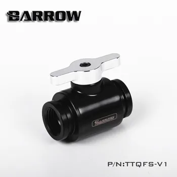 TTQFS-V1 Barrow juoda/sidabrinė/balta G1 / 4 MINI dirbti dvigubai vidinio sandarinimo rutulinis vožtuvas, žalvario 