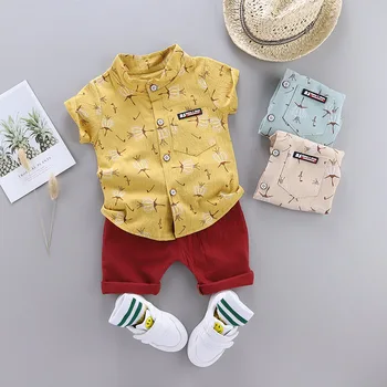 2020 Naujas Vasaros Mados Kūdikių marškinėliai Šortai 2vnt/rinkiniai Bamblys Animacinių filmų Spausdinti Drabužius Kūdikiams Medvilnės Drabužiai Vaikams, sportinius kostiumus ir kostiumus bėgiojimui