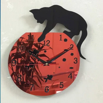 Pardavimo kvarco žiūrėti sieninis laikrodis akrilo veidrodis reloj sumalti horloge adata 